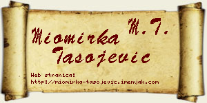 Miomirka Tasojević vizit kartica